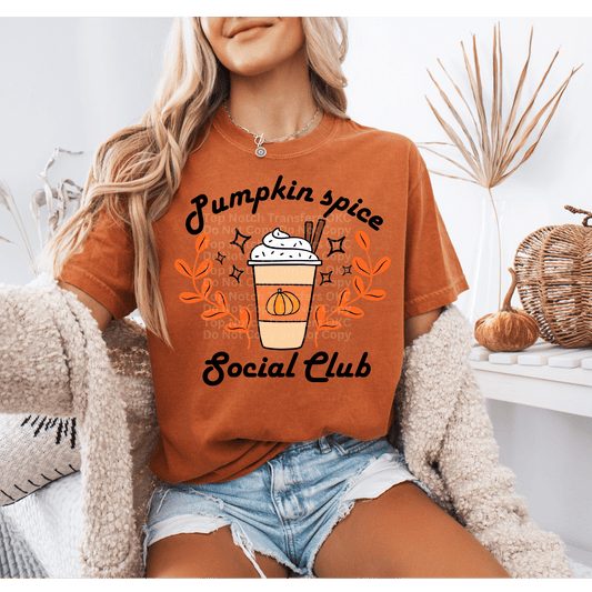 Pumpkin Spice Social Club DTF Transfer
