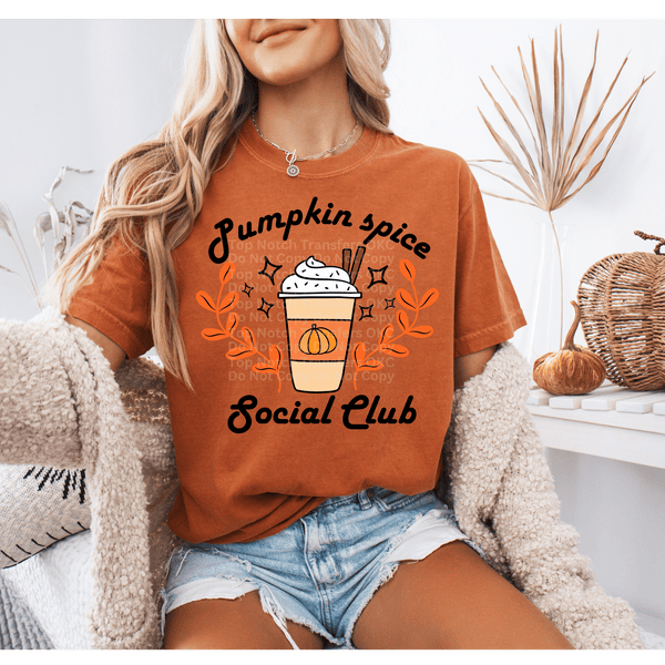 Pumpkin Spice Social Club DTF Transfer