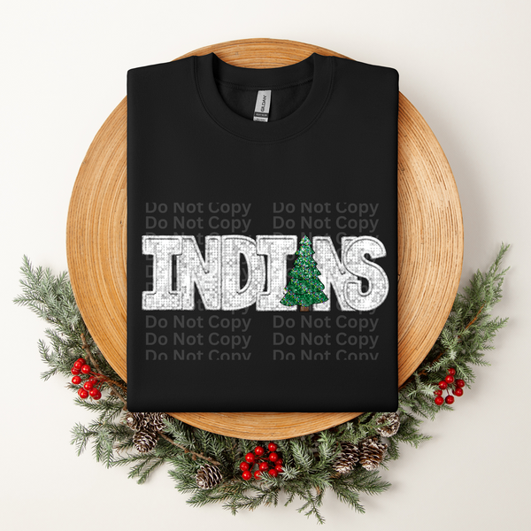 Christmas Indians Faux Sequins DTF Transfer