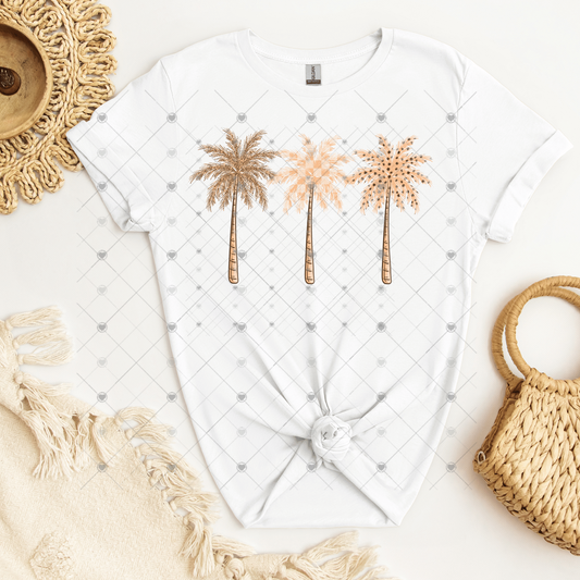Tan Palm Trees DTF Transfer