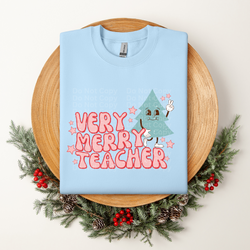 Very Merry Teacher DTF Transfer