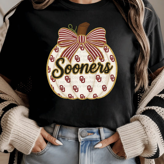 Sooners Pumpkin DTF Transfer
