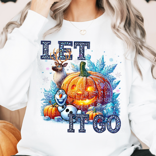 Let it go Fairytale Pumpkin DTF Transfer