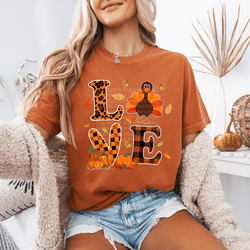 Love Turkey & Pumpkins DTF Transfer