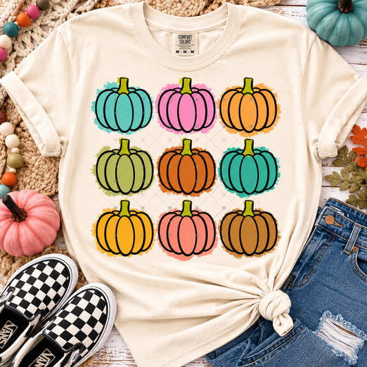 Pumpkin Grid DTF Transfer