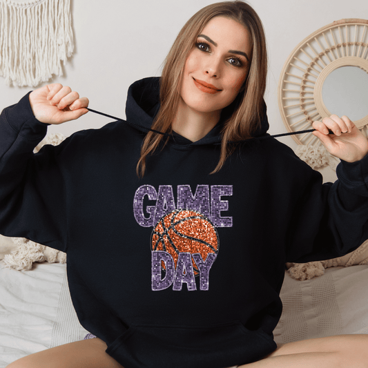 Game Day Purple Sequin DTF Transfer
