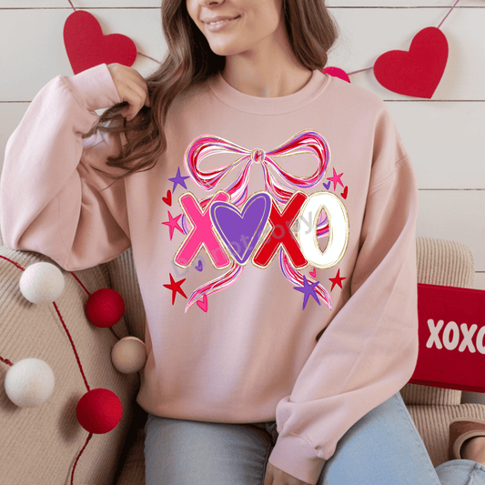 XOXO Bow w/ Stars DTF Transfer