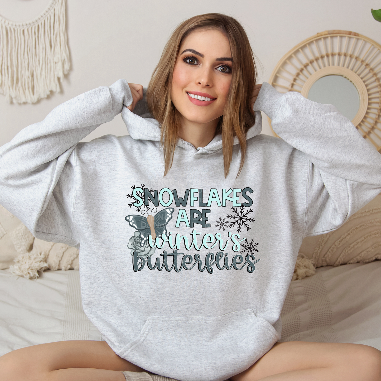 Snowflakes Are Winters Butterflies DTF Transfer