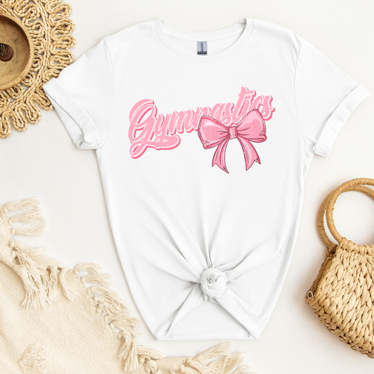 Gymnastics Pink Bow DTF Transfer