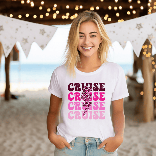 Pink Cruise Bolt DTF Transfer