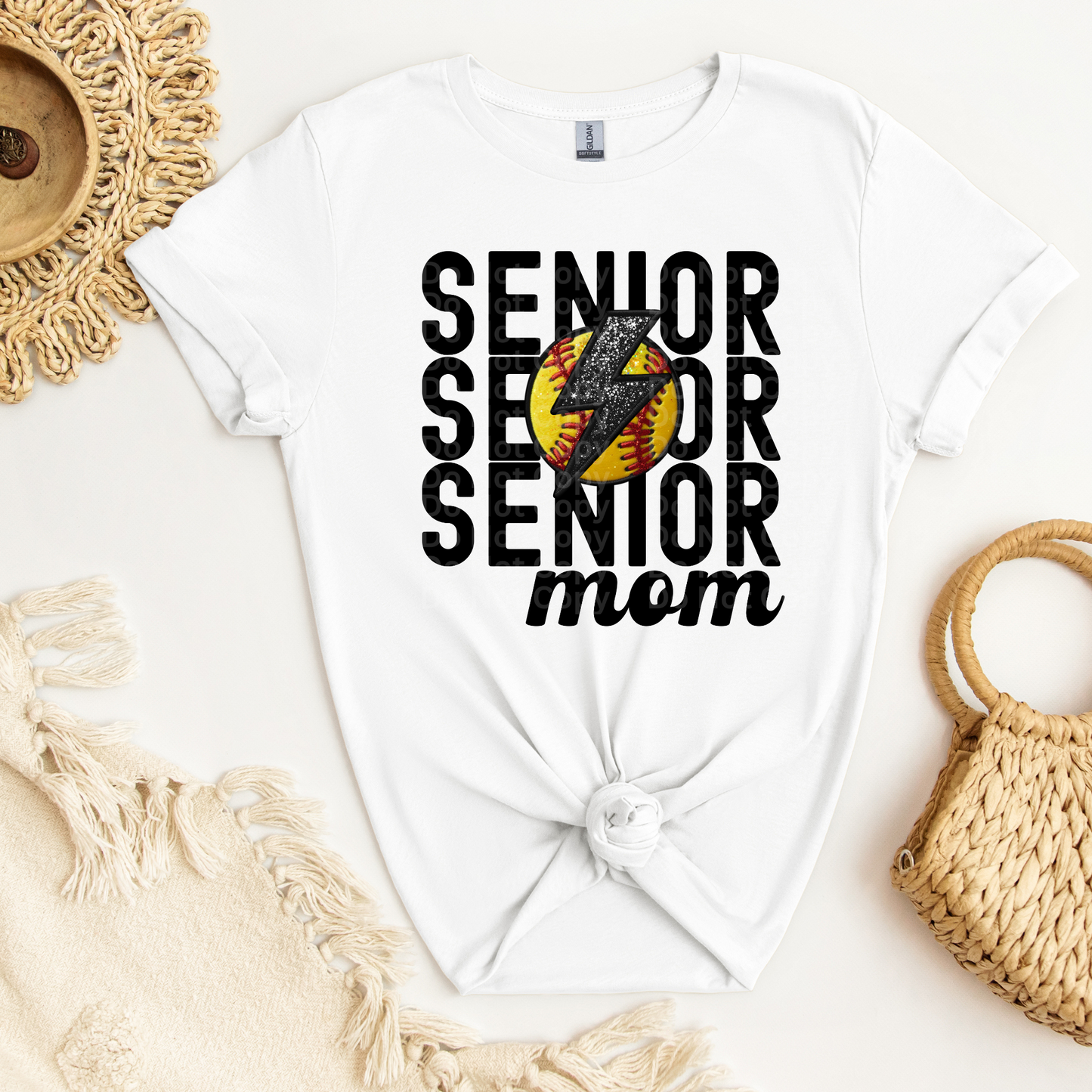 Stacked Senior Mom Softball DTF Transfer