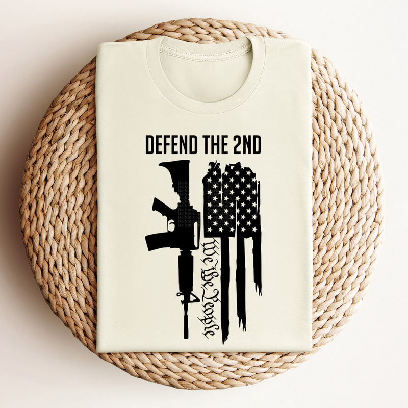 Defend The 2ND We The People - Black DTF Transfer