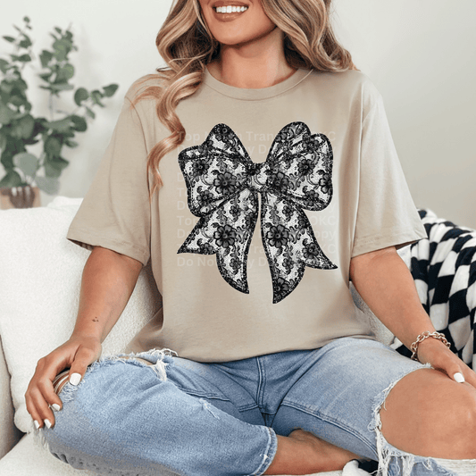 Black Lace DTF Transfer