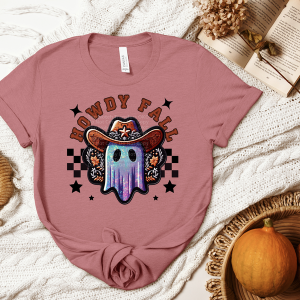 Howdy Fall Ghost w/Hat DTF Transfer