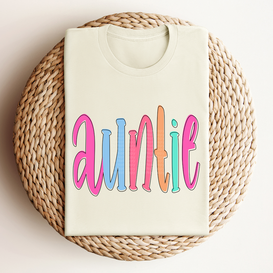 Auntie - Colored Names/Occupations DTF Transfer