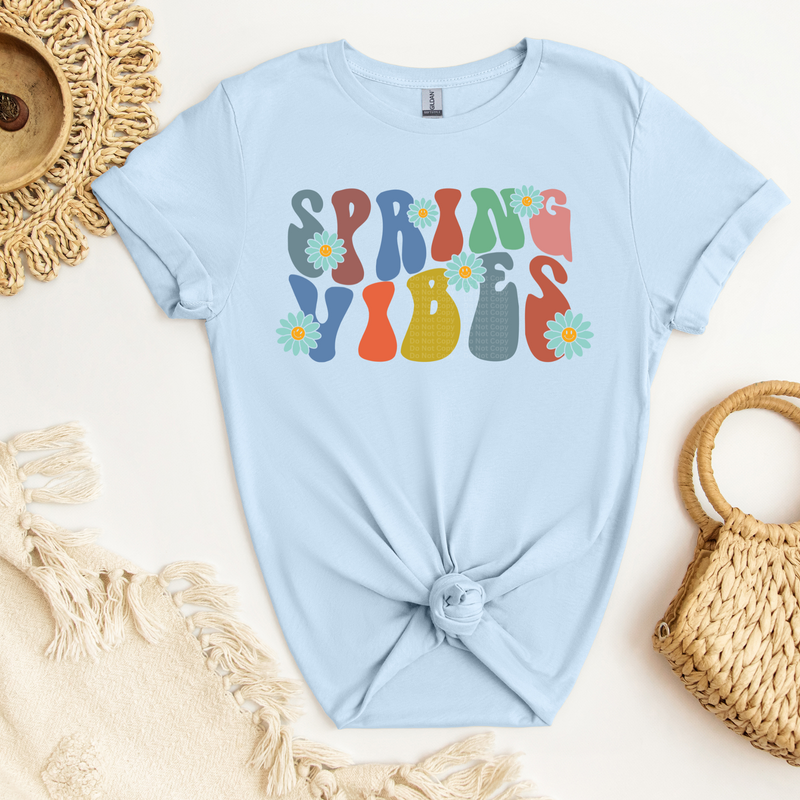 Spring Vibes Little Blue Flowers DTF Transfer