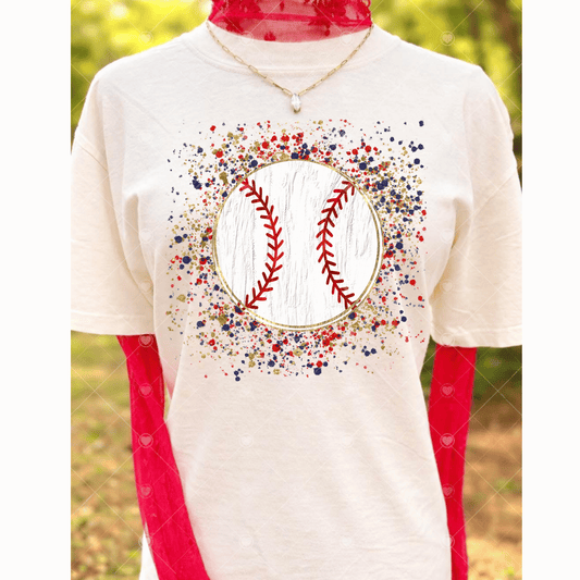 Baseball Splash DTF Transfer