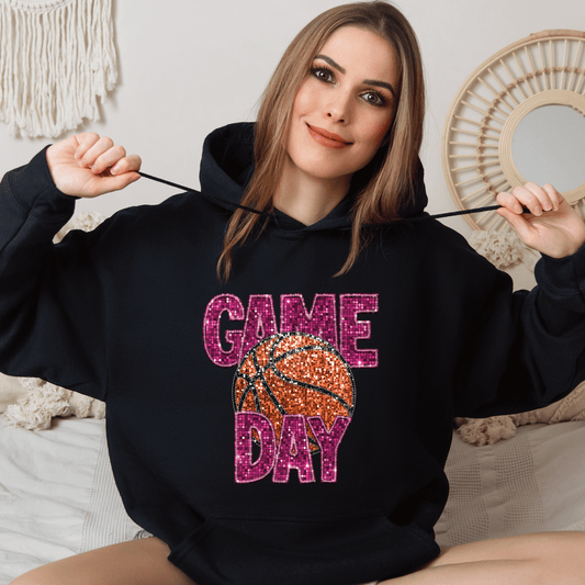 Game Day Pink Faux Sequin DTF Transfer