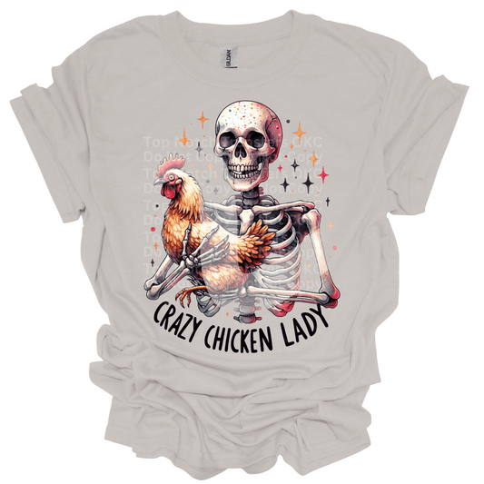 Crazy Chicken Lady DTF Transfer
