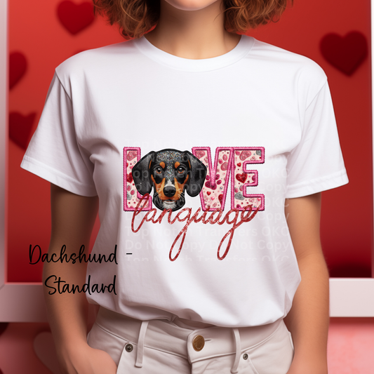 Love Language - Dachshund Standard DTF Transfer