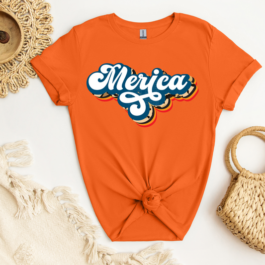 Blue & White Merica Layered DTF Transfer