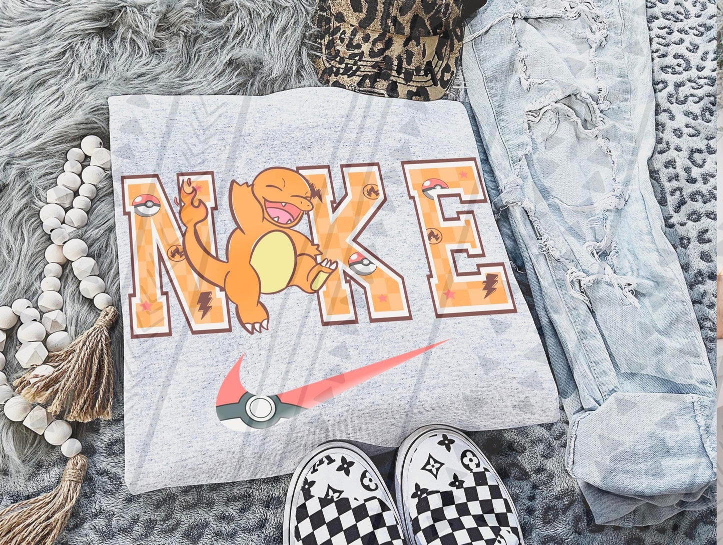 Char Swoosh DTF Transfer