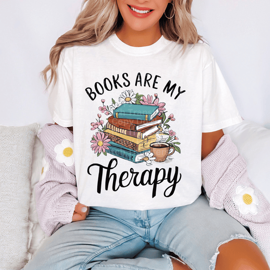 Books Are My Therapy DTF Transfer