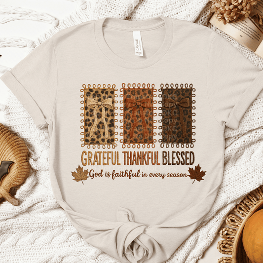 Grateful, Thankful, Blessed DTF Transfer