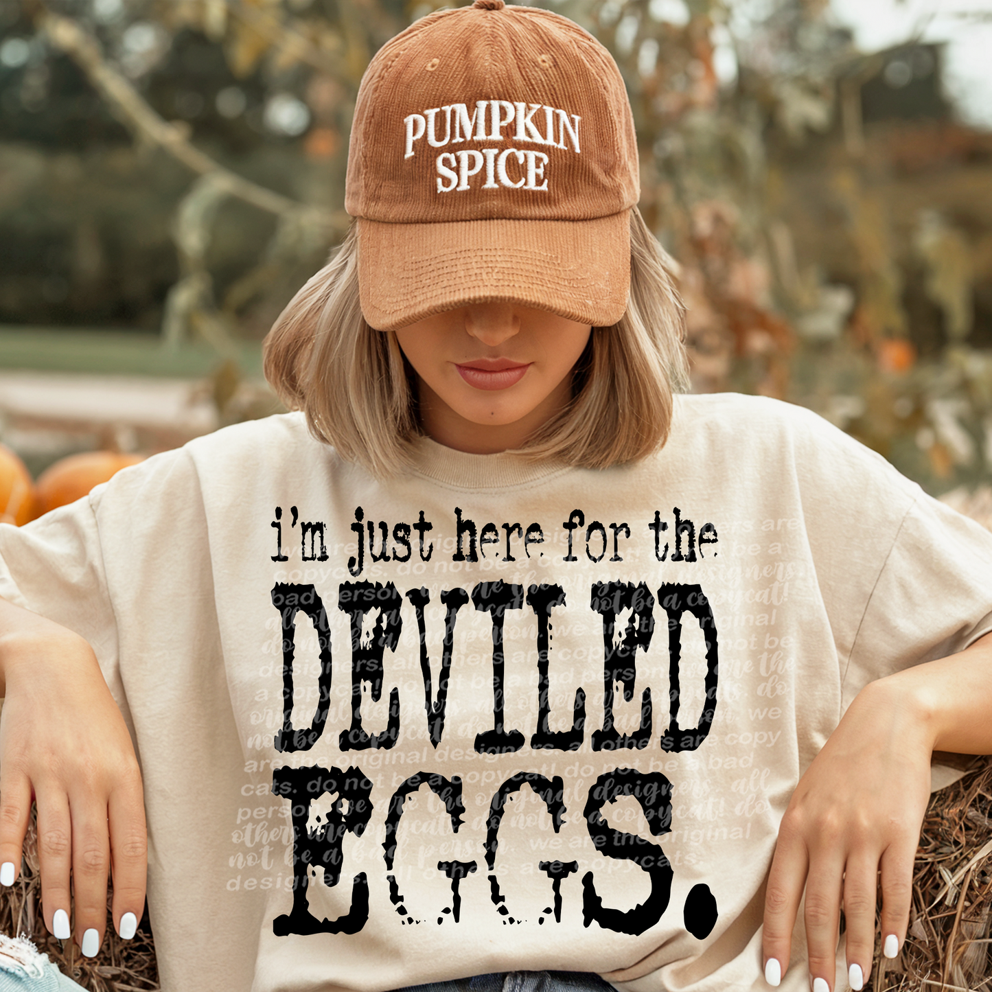 I’m Just Here For The Deviled Eggs Typography DTF Transfer