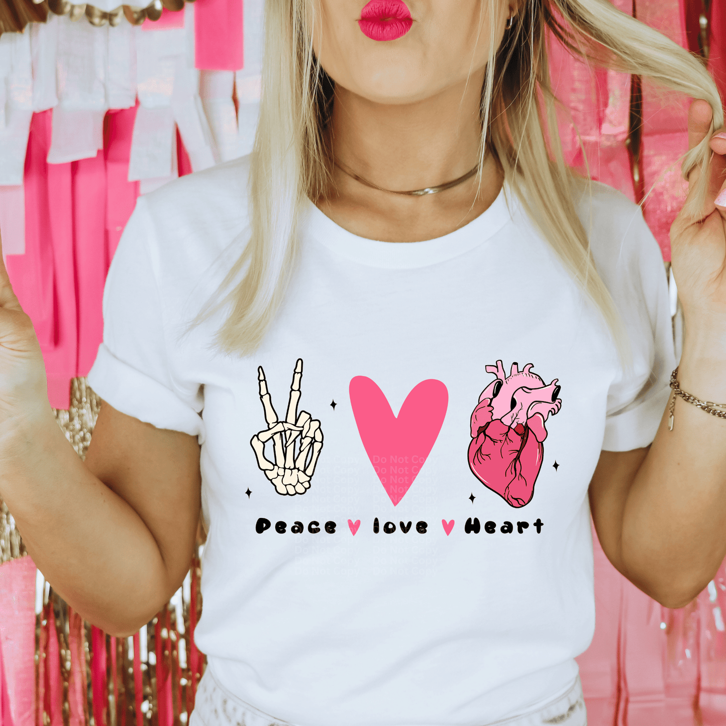 Peace Love Heart DTF Transfer