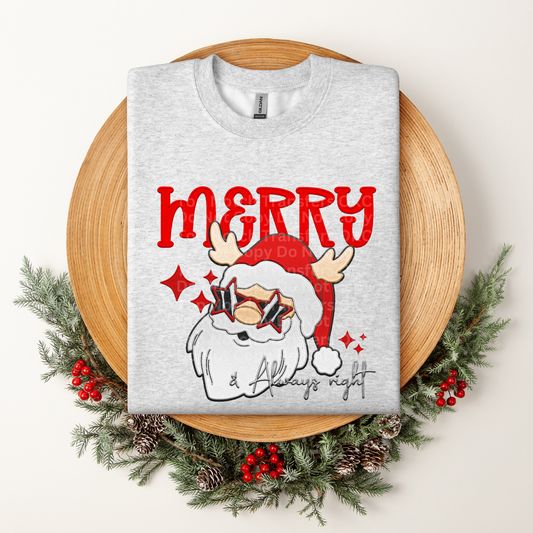 Merry & Always Right Red (Light) DTF Transfer