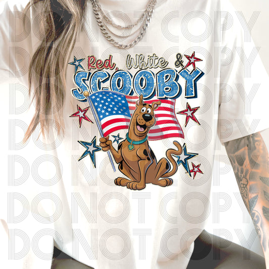 Red, White_Scooby DTF Transfer