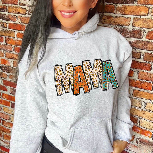 Mama Orange & Teal DTF Transfer