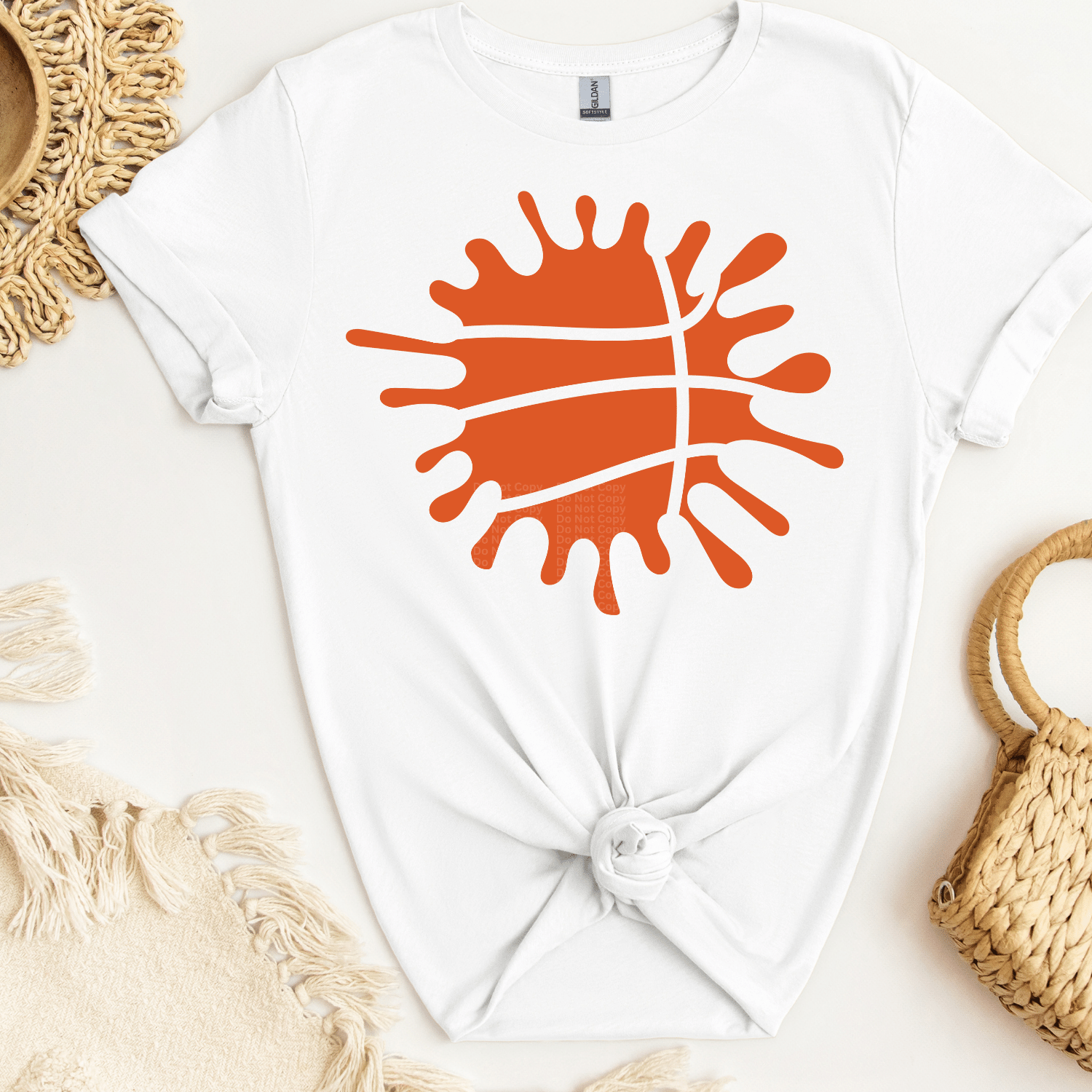 Basketball Splat DTF Transfer – Top Notch Transfers OKC
