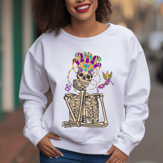Mardi Gras Skeleton DTF Transfer