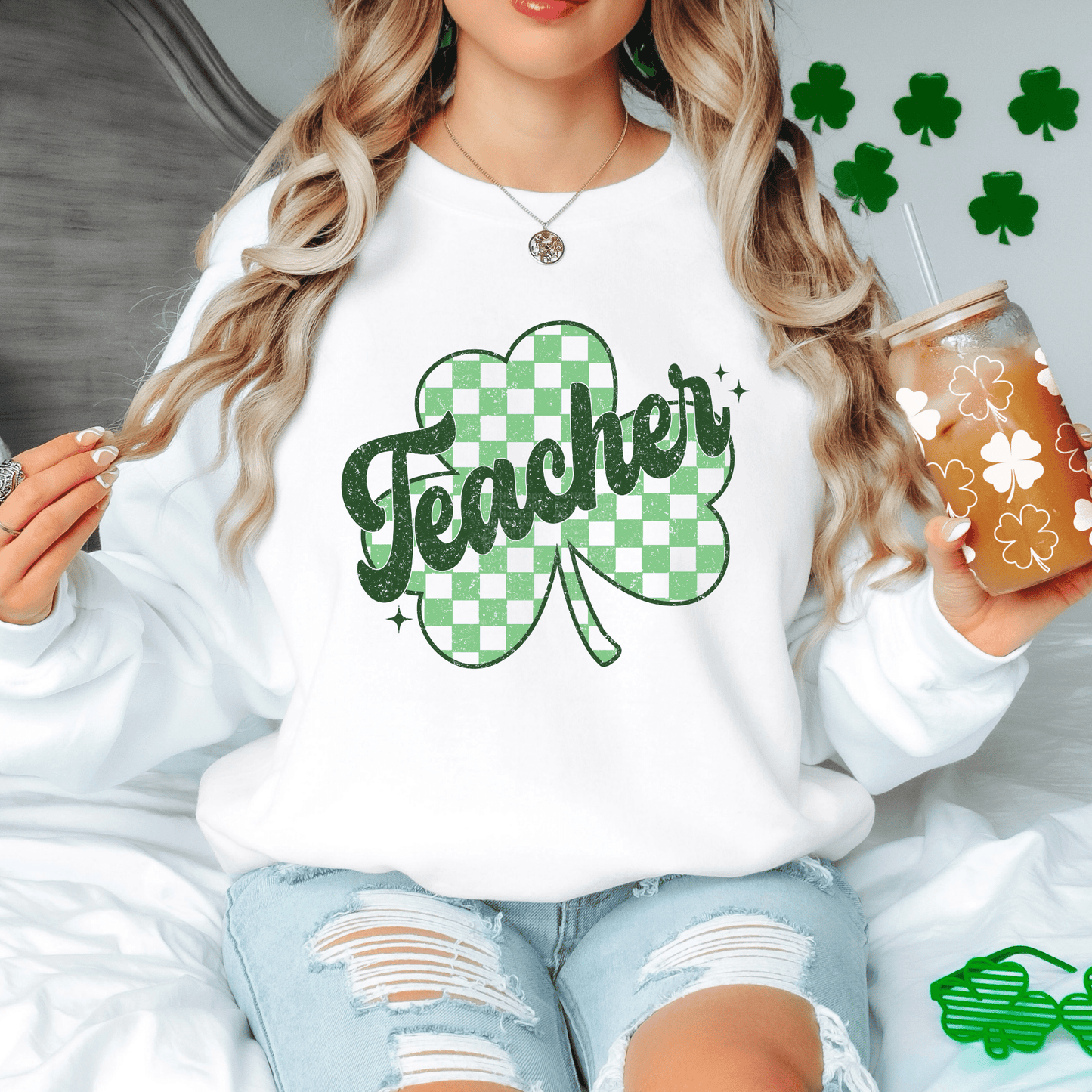 Teacher Shamrock DTF Transfer