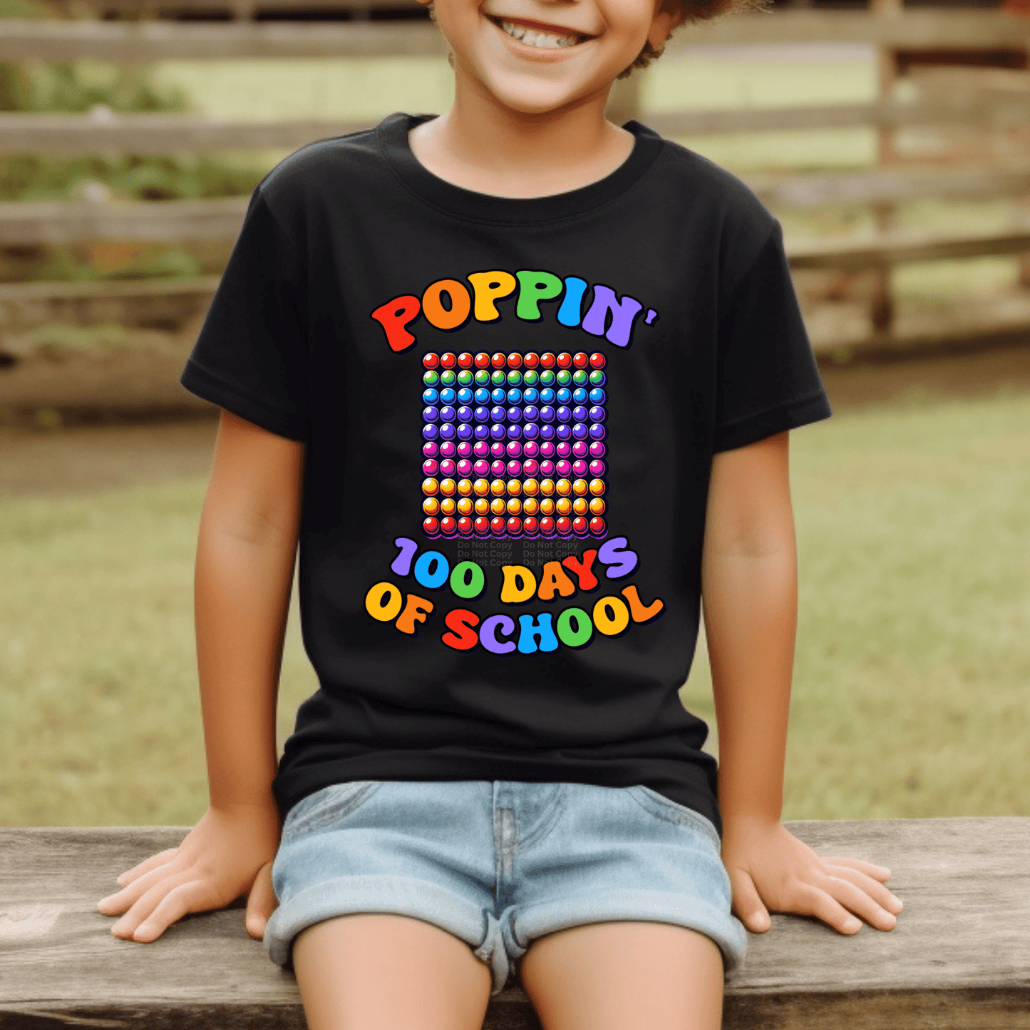 Poppin' 100 Days of School DTF Transfer