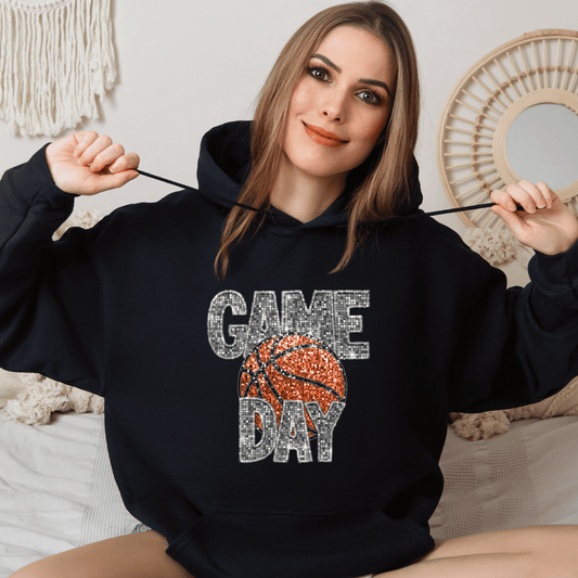 Game Day Silver Faux Sequin DTF Transfer