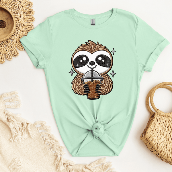 Sloth w/ Drink DTF Transfer