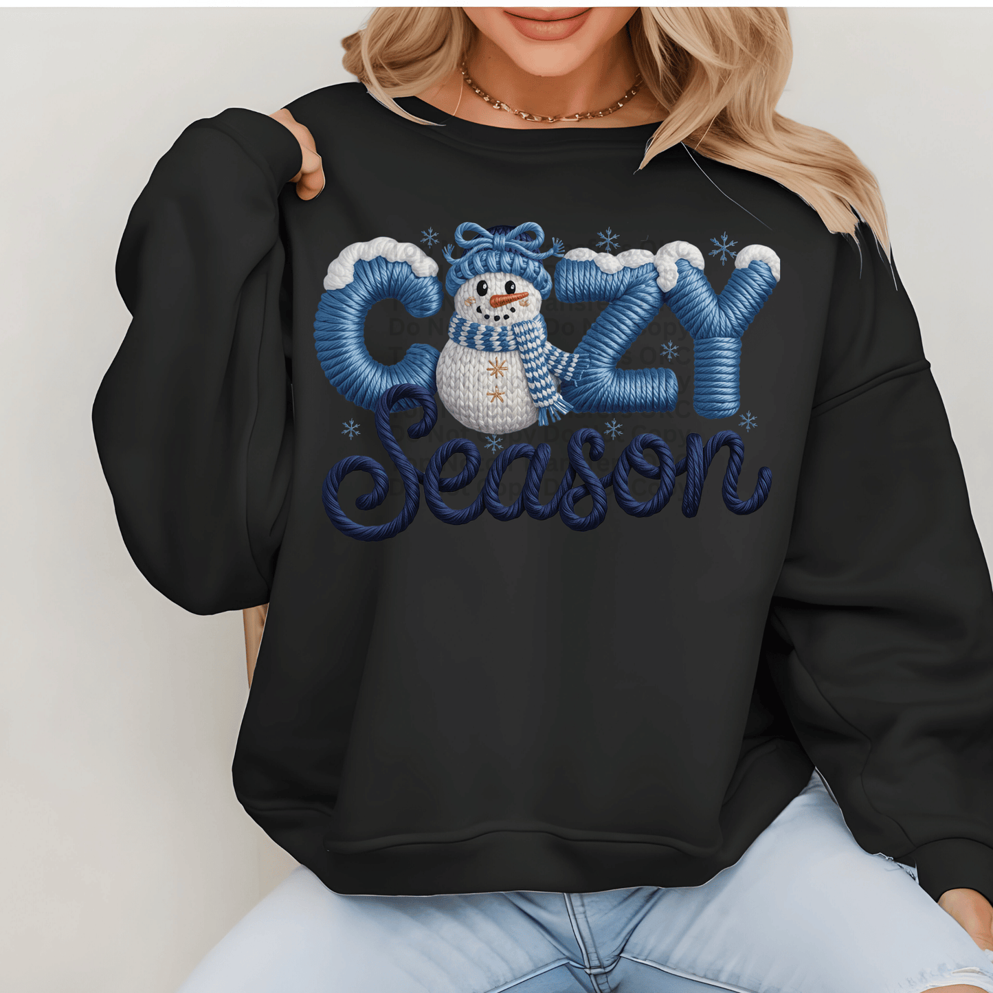 Cozy Season Faux Yarn DTF Transfer