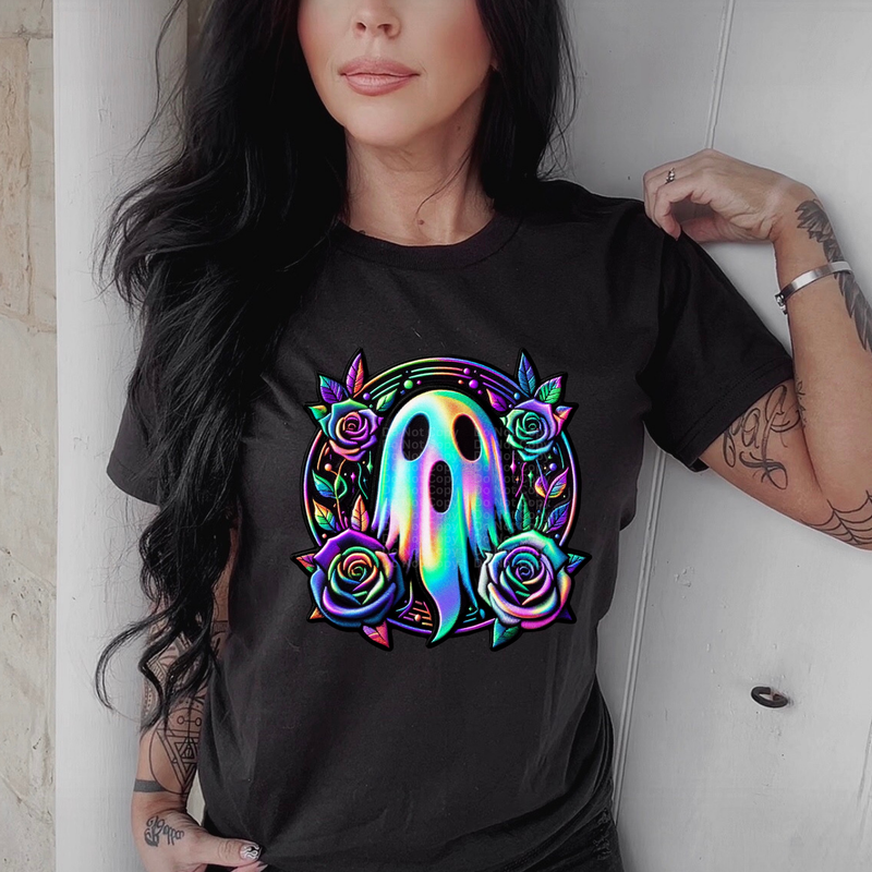 Holographic Ghost with Roses DTF Transfer