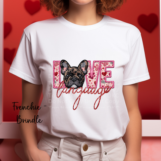 Love Language - Frenchie Brindle DTF Transfer