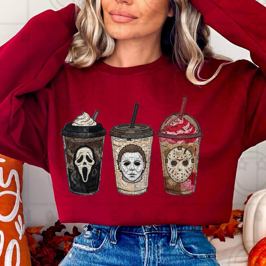 Horror Drinks DTF Transfer