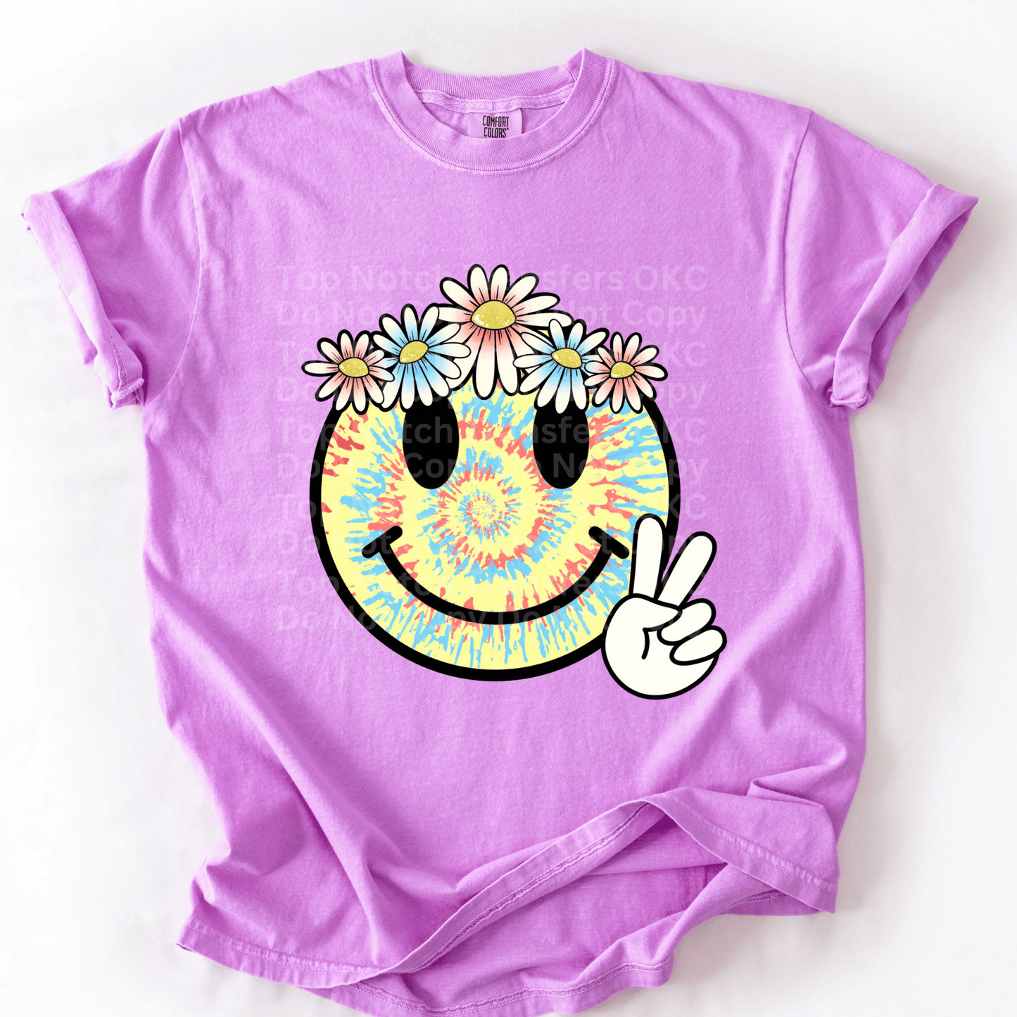Smiley Face Peace DTF Transfer