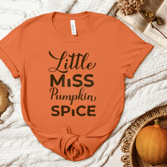 Little Miss Pumpkin Spice DTF Transfer