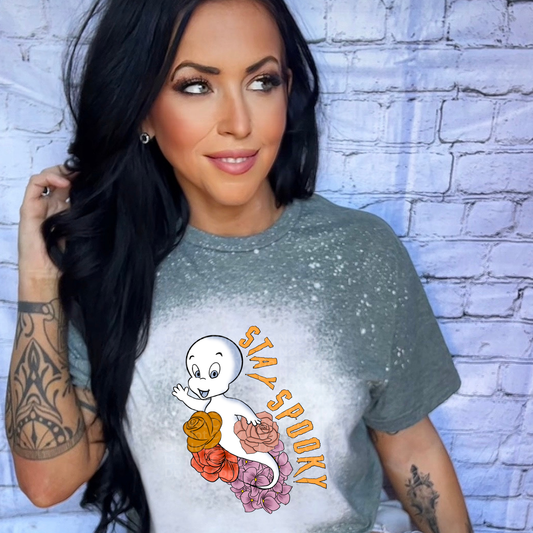 Stay Spooky Caspr Ghost-Flowers DTF Transfer