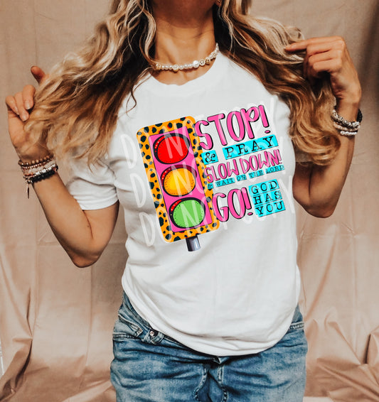 Stop & Pray DTF Transfer