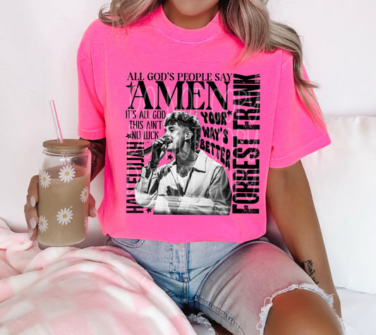 Amen / Black DTF Transfer