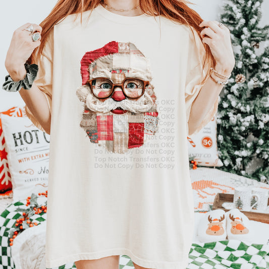 RTS Patchwork Santa ADULT DTF Transfer