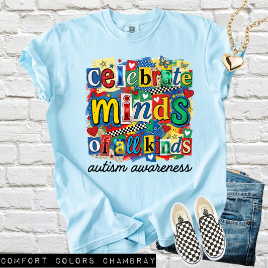 Celebrate Minds Of All Kinds DTF Transfer